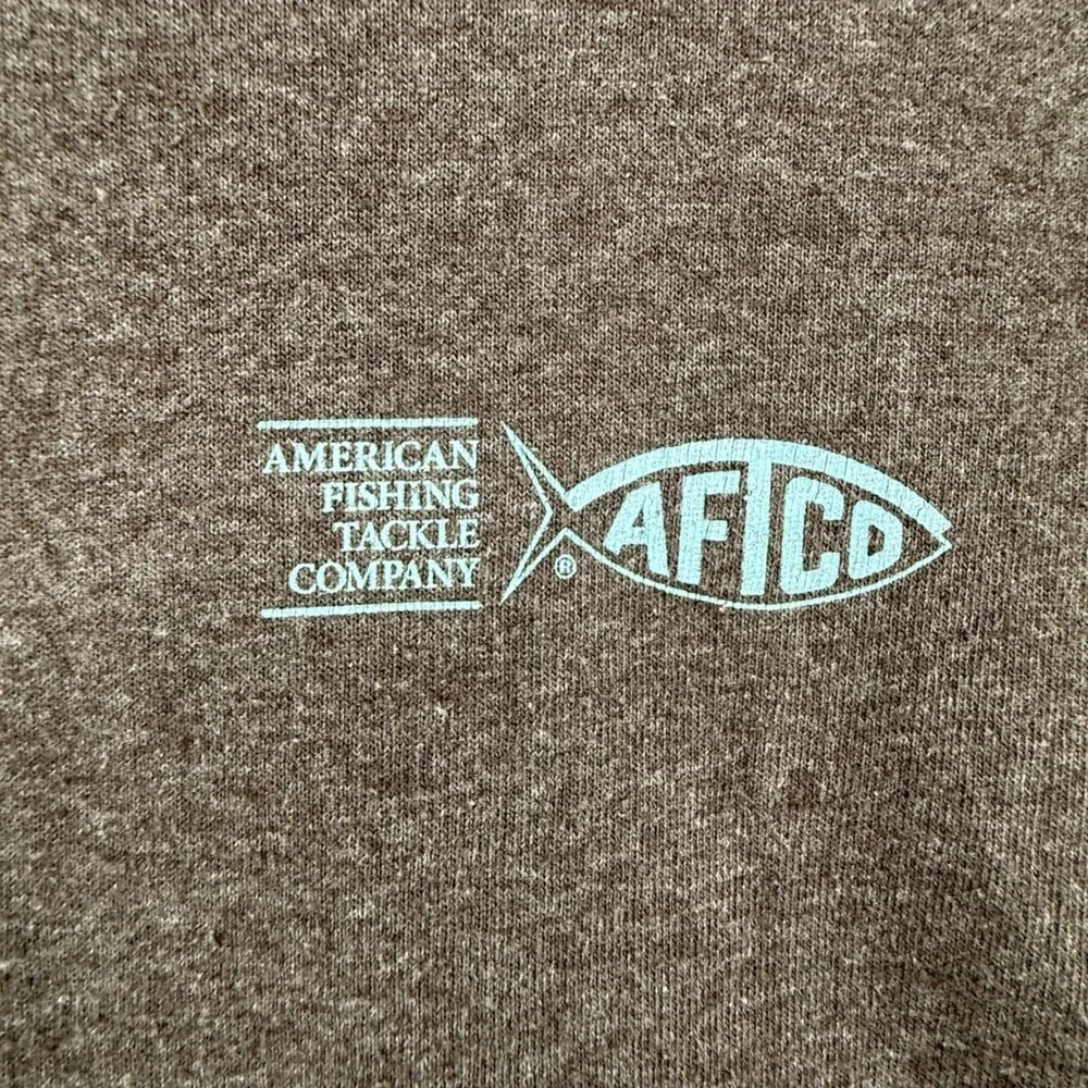 AFTCO T-Shirt Youth XL Brown Excellent Sailfish Graphic Fishing Tee